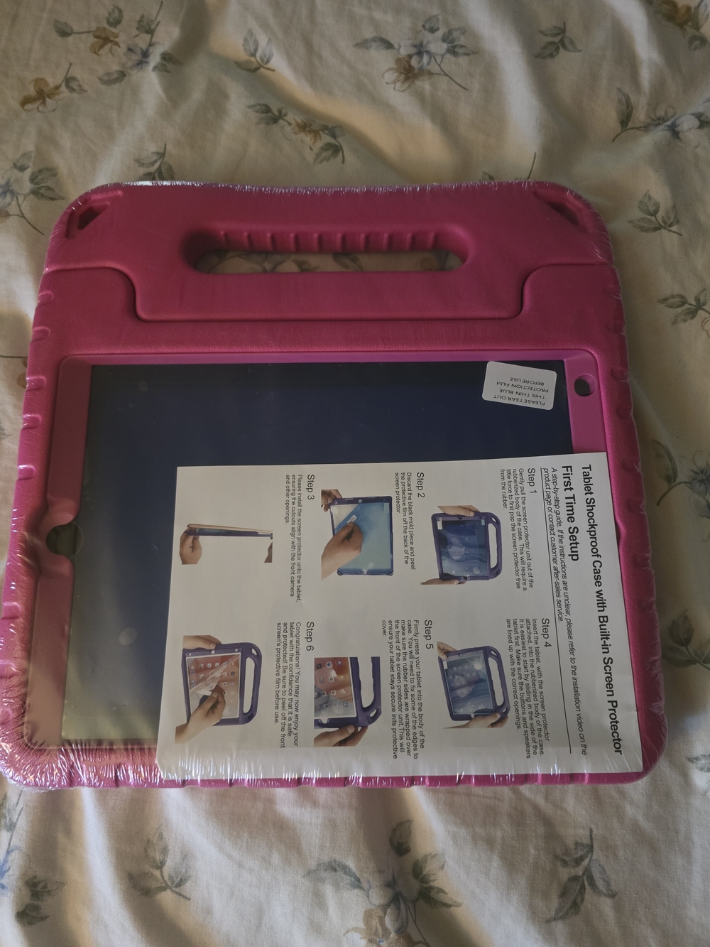 No Boundaries Hot Pink Shockproof Tablet Carry Case with Handle
